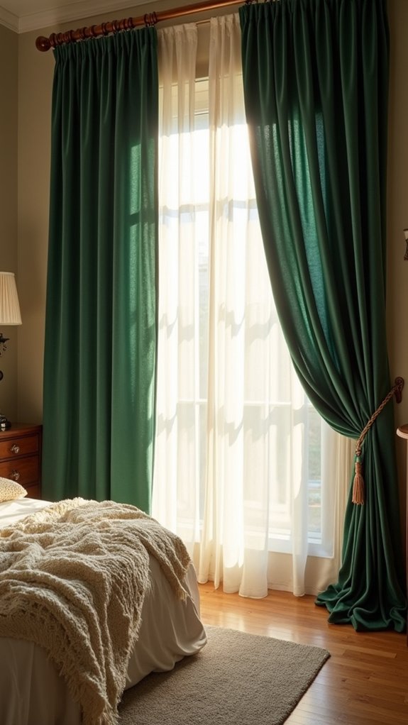 layered curtains enhance texture