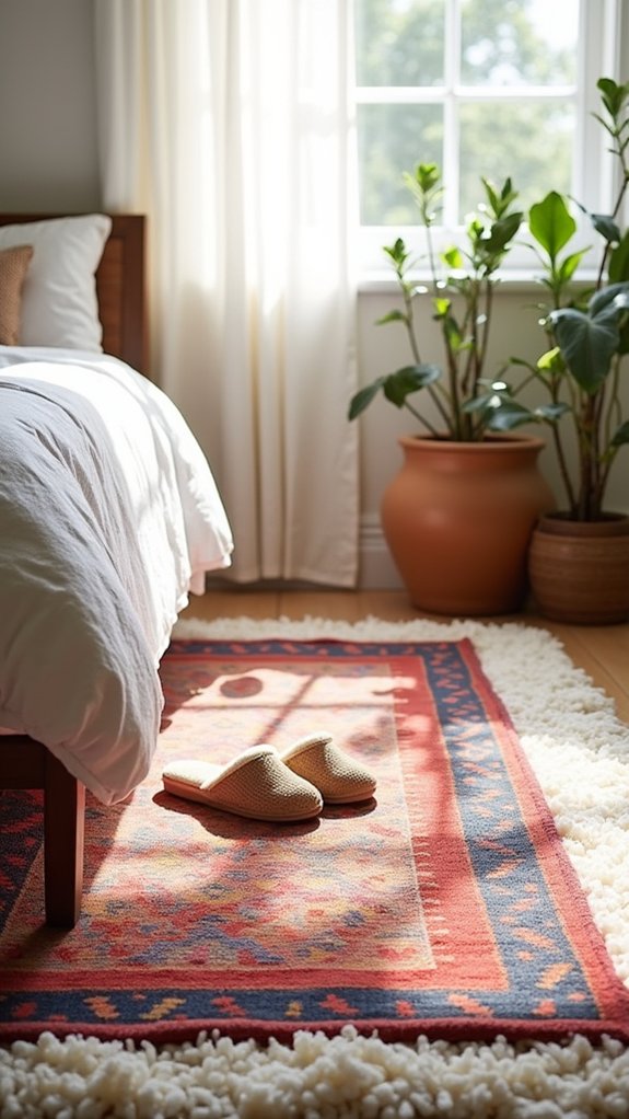 layered rugs for comfort
