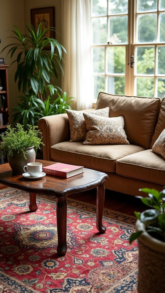 layered rugs for warmth