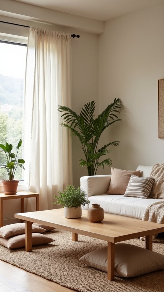 low furniture promotes relaxation