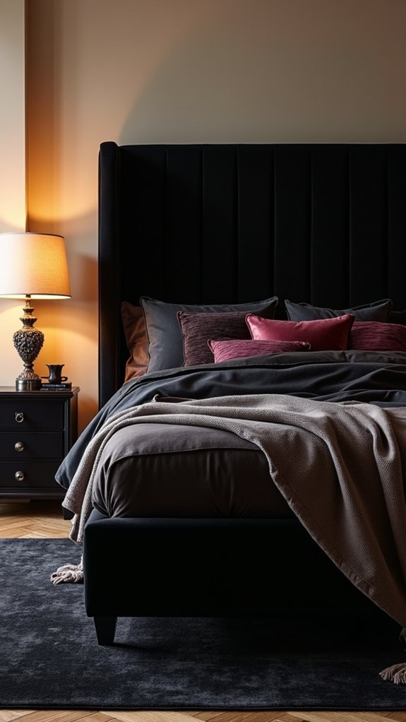 luxurious black upholstery elegance