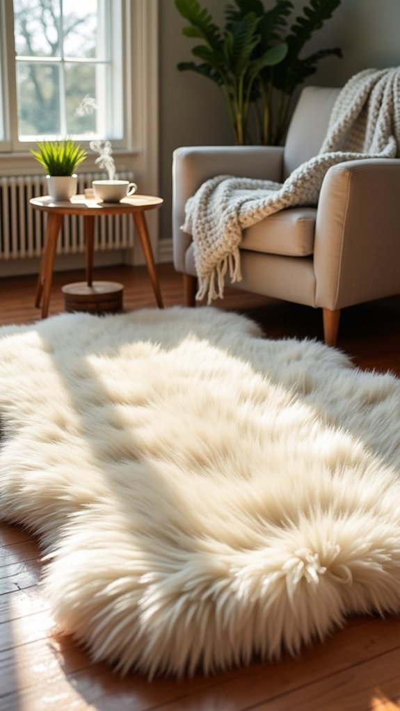 luxurious faux fur rugs
