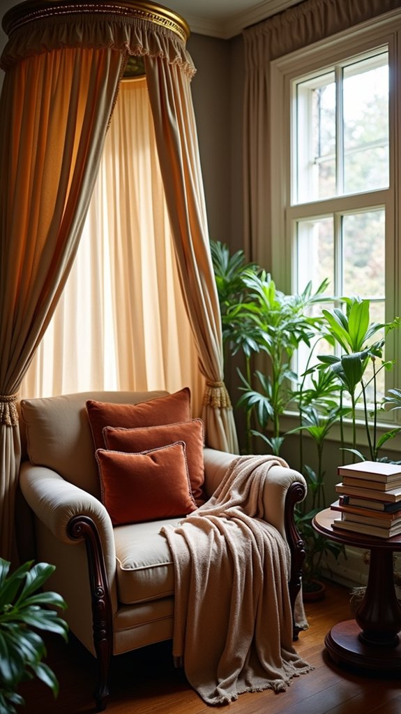 luxurious intimate reading nook