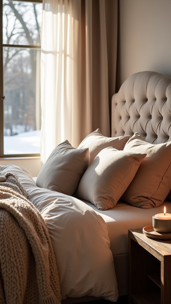 luxurious soft bedding layers