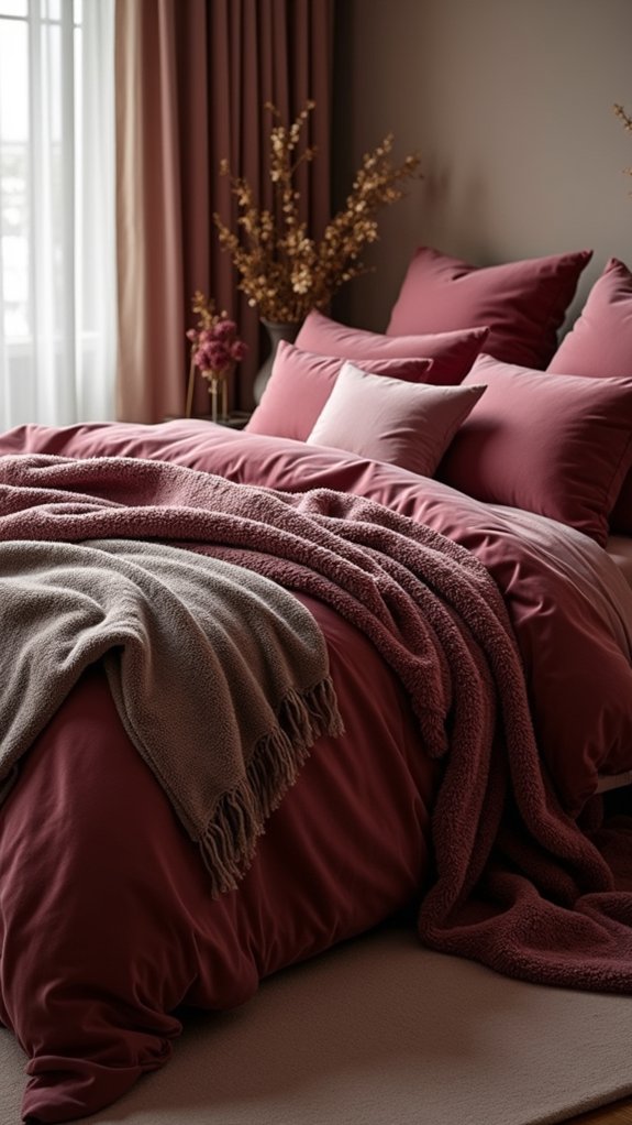 luxurious velvet bedding contrast