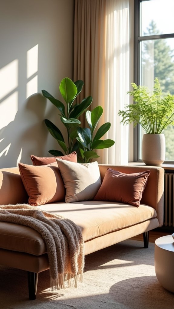luxurious velvet chaise lounge