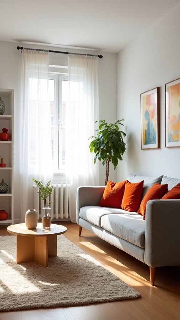 maximize space with slim furniture