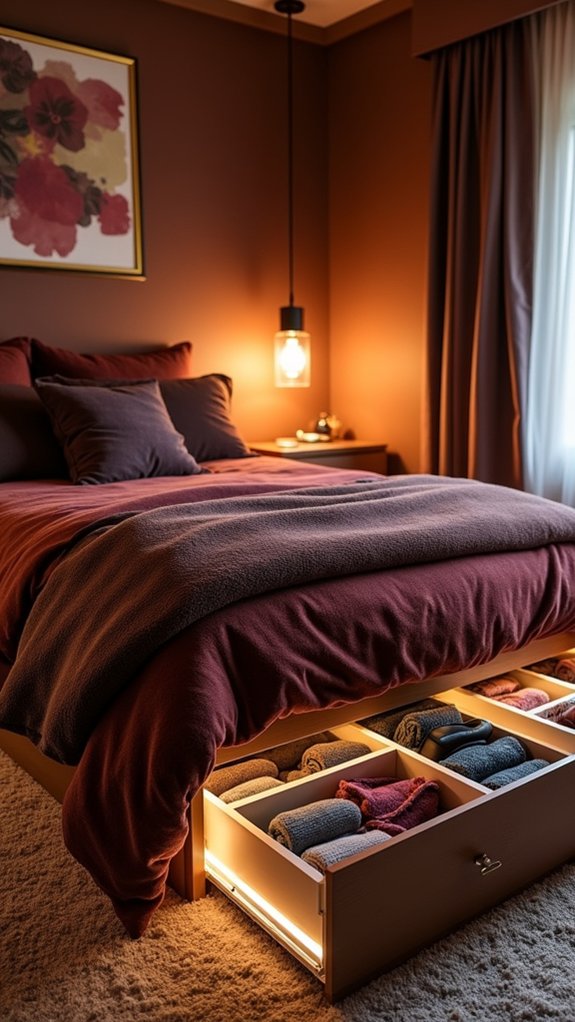 maximize space with under bed storage