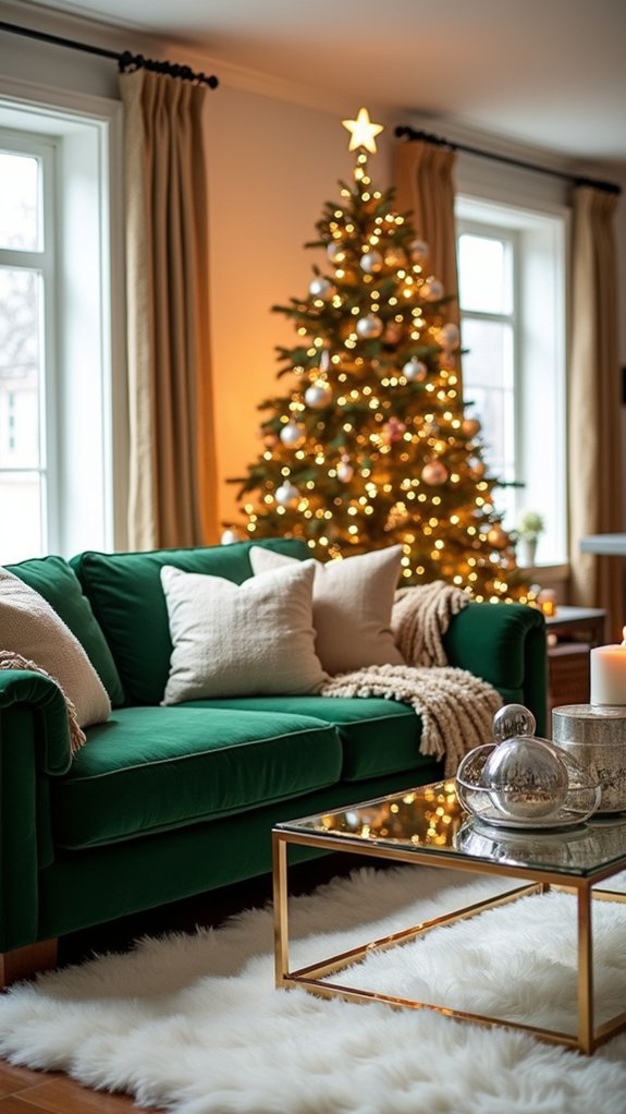 metallic accents for holidays