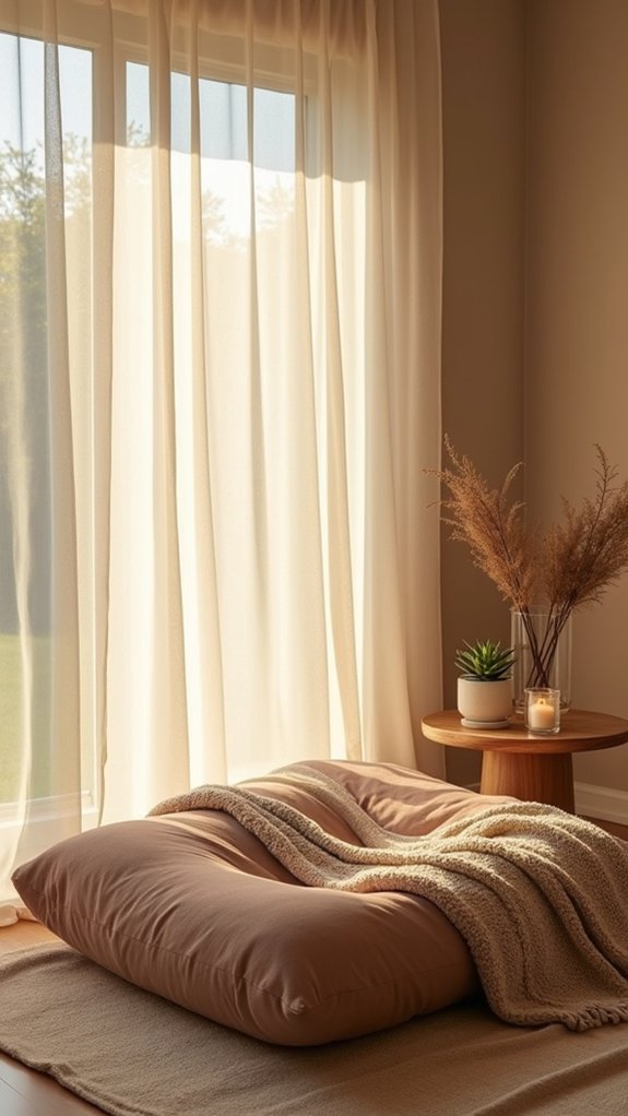 mindfulness meditation corner setup