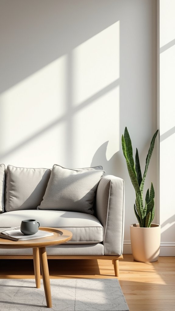 minimalist furniture and decor