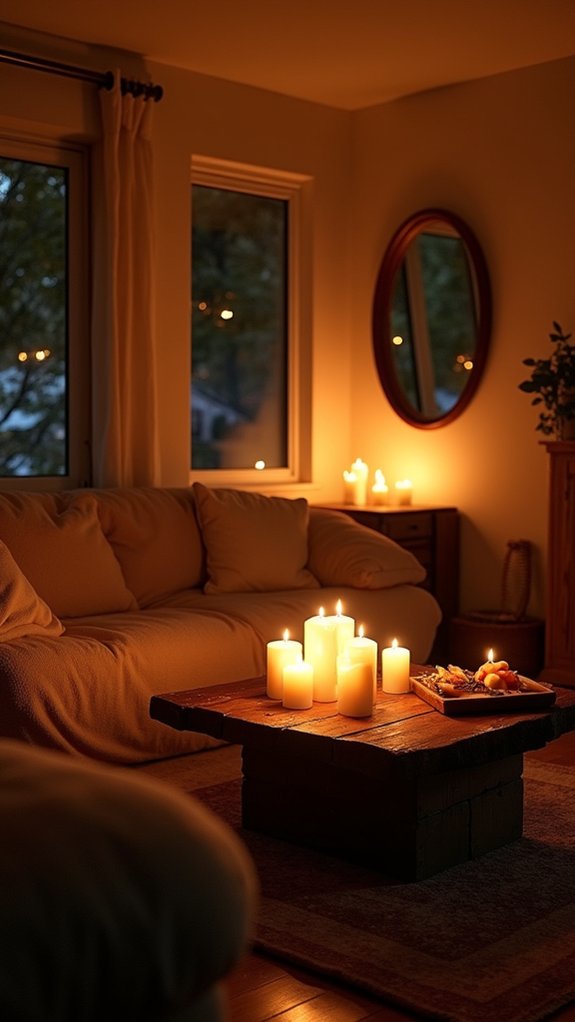 mirrors amplify candlelight glow