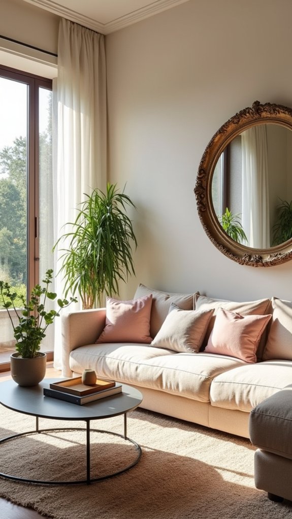 mirrors create spacious elegance