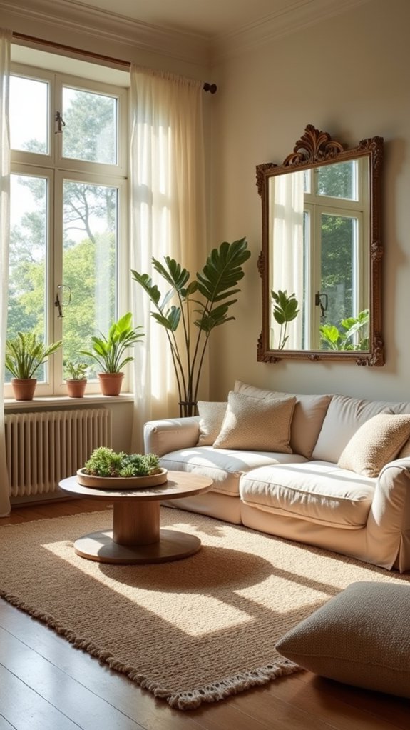 mirrors enhance light and space