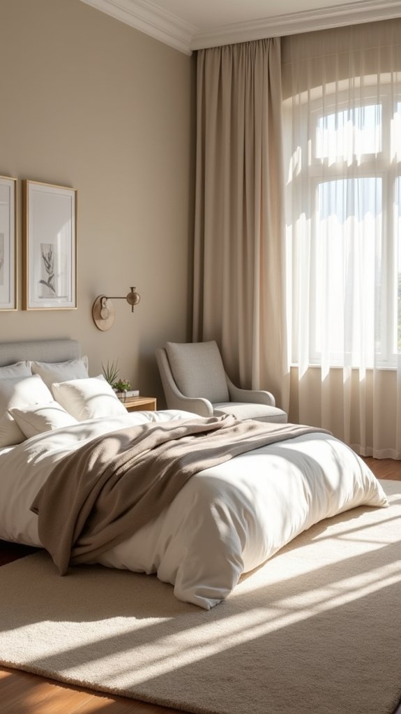 monochromatic elegance in bedrooms