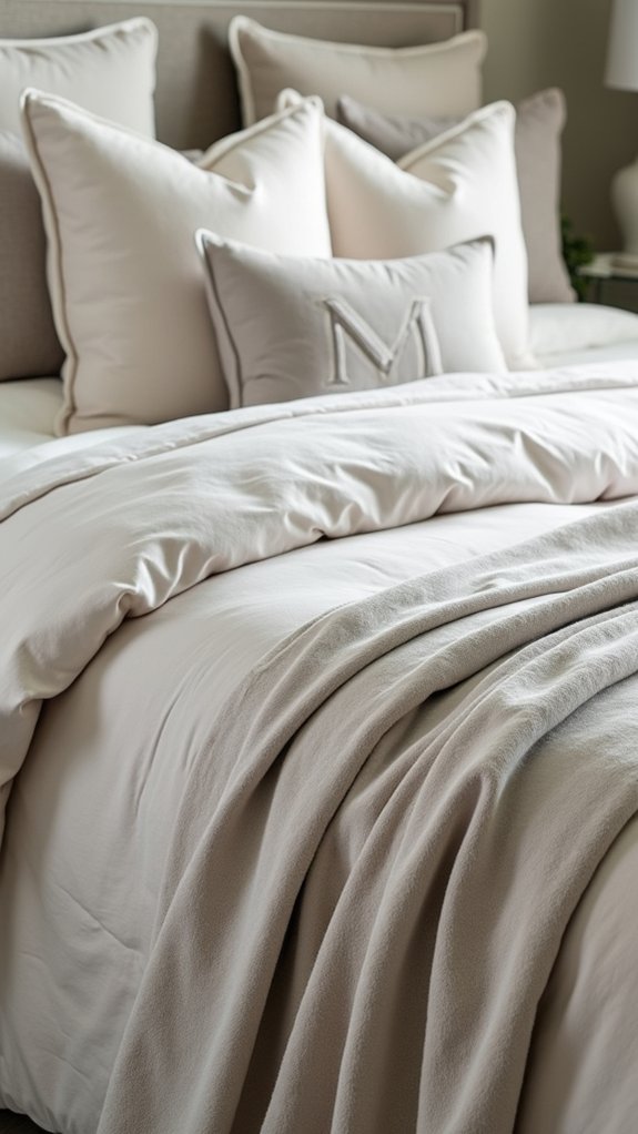 monogrammed bedding for personalization