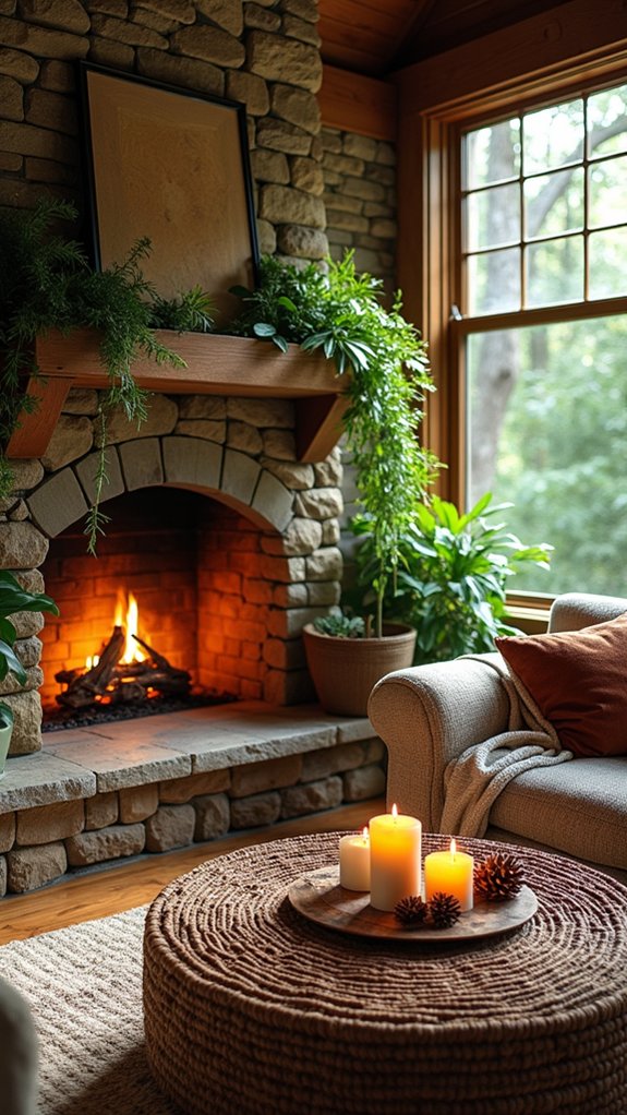 nature inspired cozy ambiance