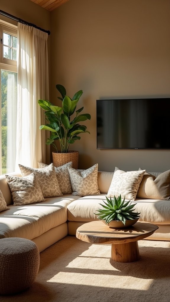 nature inspired living room palette