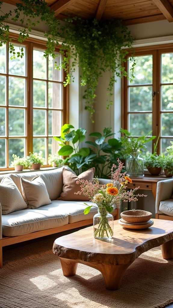 nature inspired serene living space