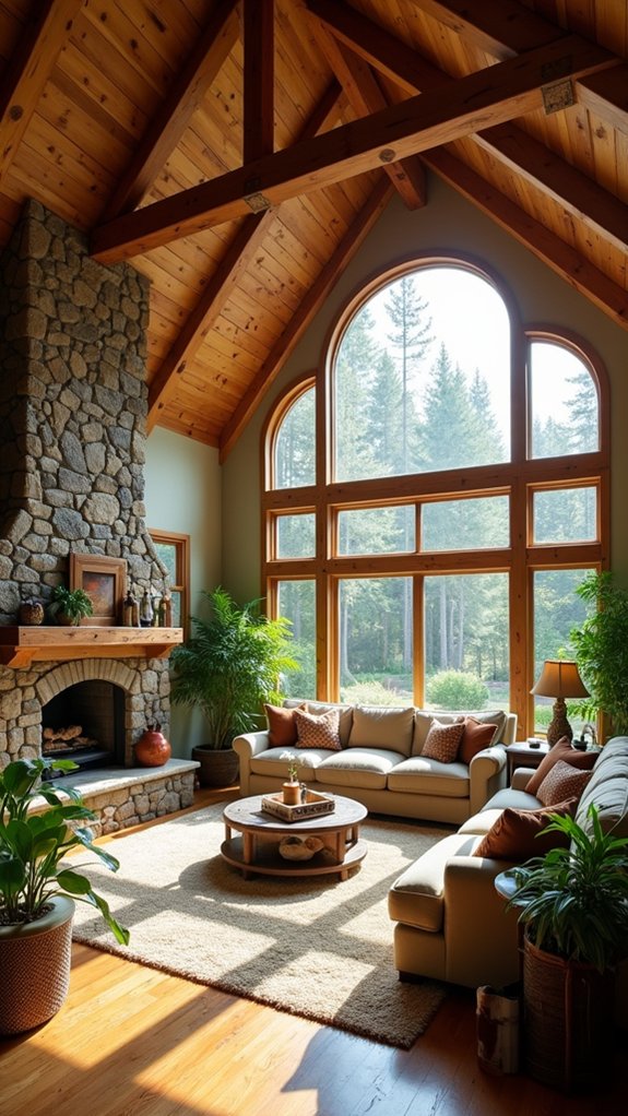 nature inspired vaulted beams