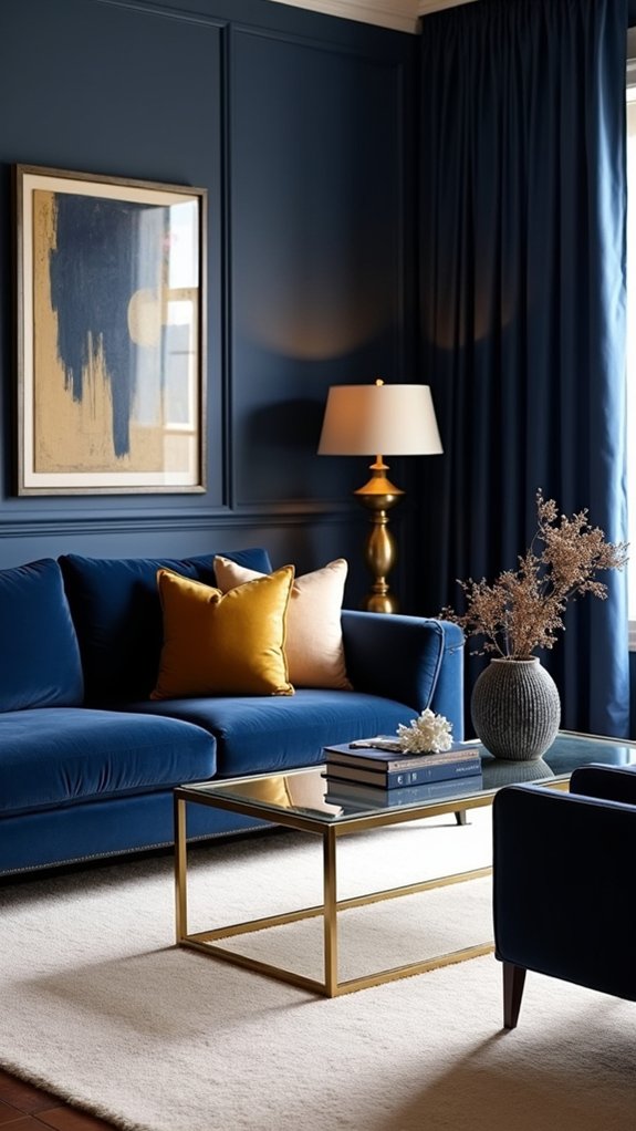 navy accessories enhance decor