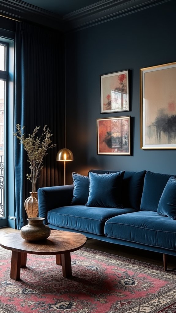 navy wall decor sophistication