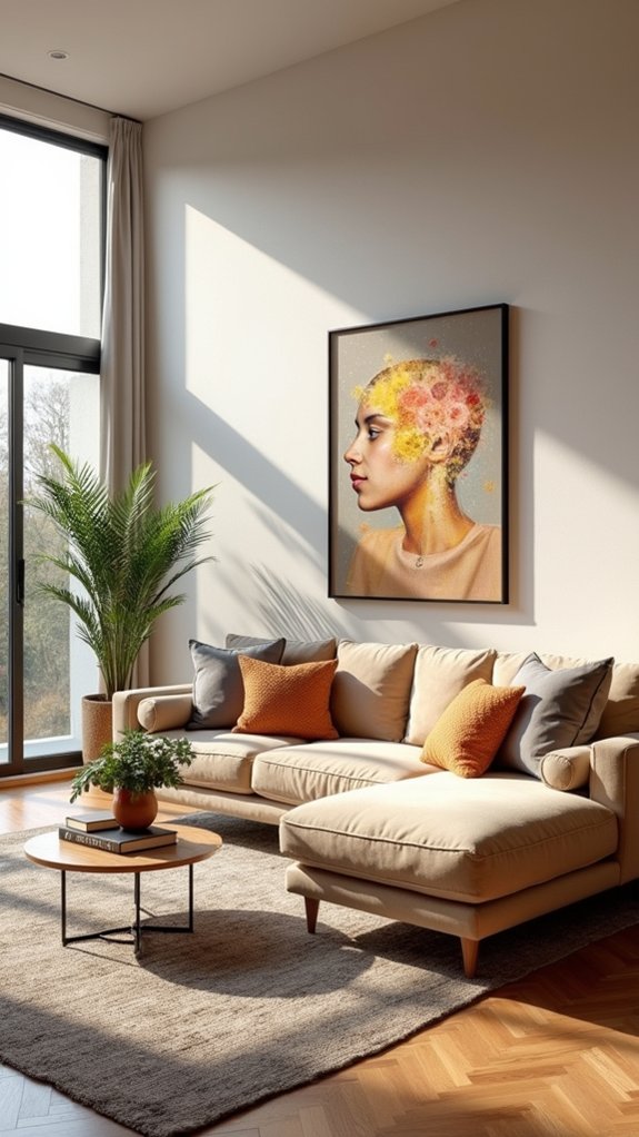 open concept cozy living space
