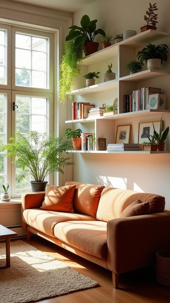 open shelving for personalization