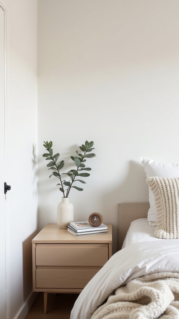 organize nightstand for minimalism
