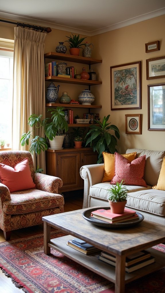 personalized open shelving display