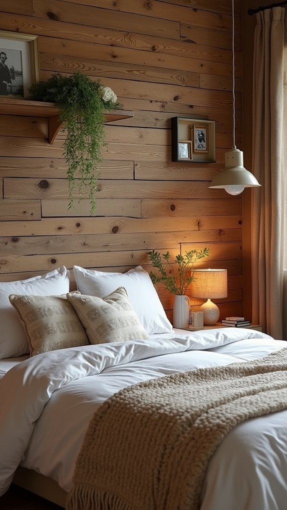 reclaimed wood accent wall