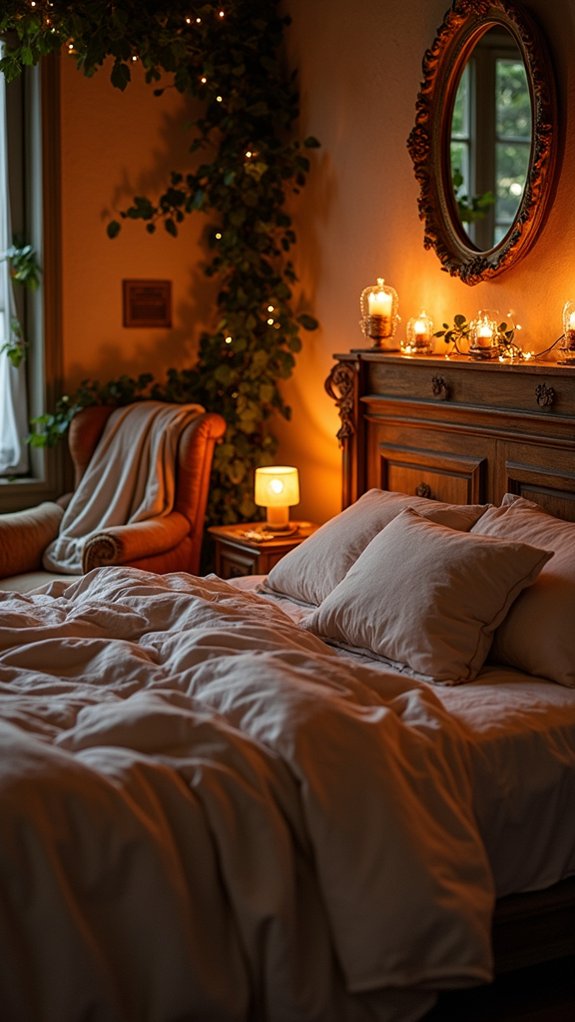 reflective romantic bedroom decor