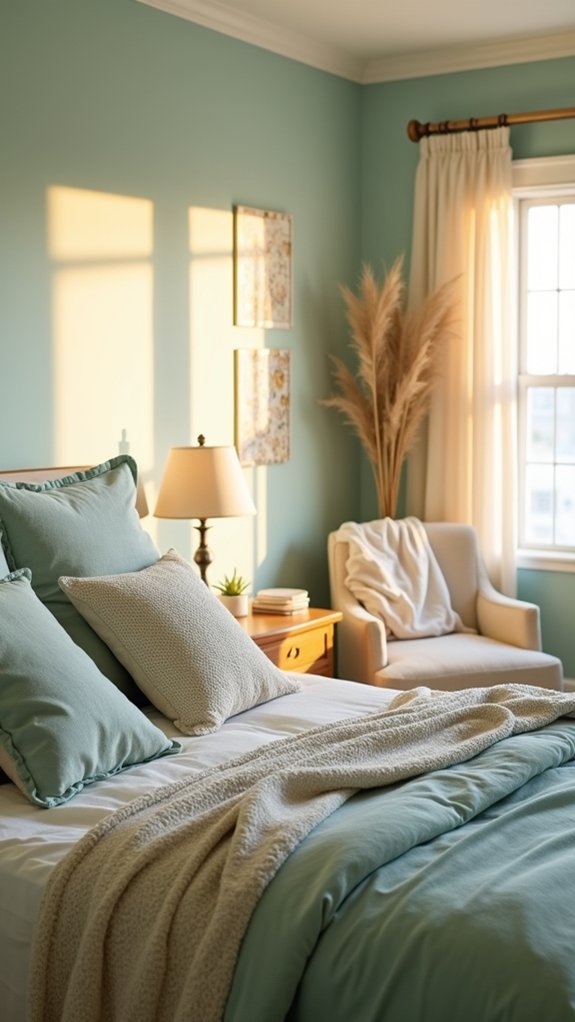 revitalizing serene bedroom palette
