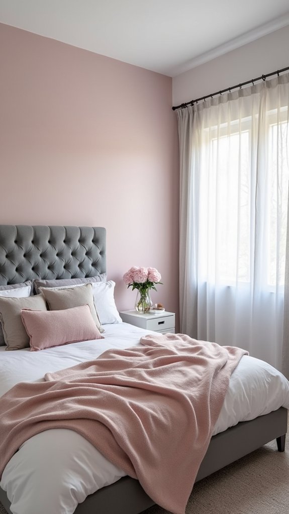 romantic grey blush combination