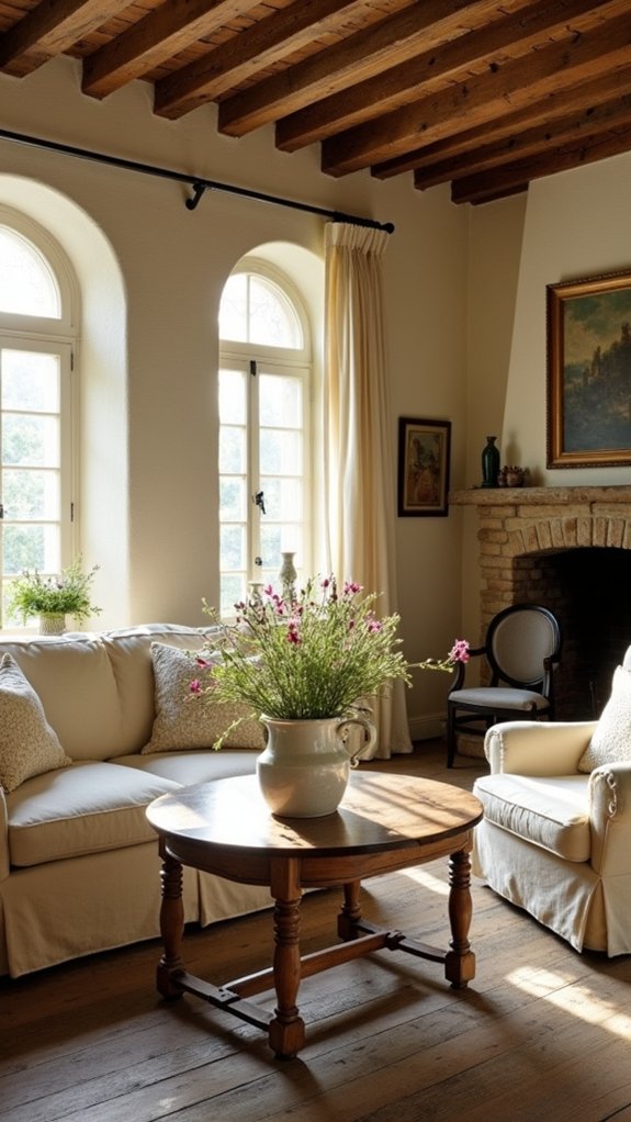 rustic beams enhance charm