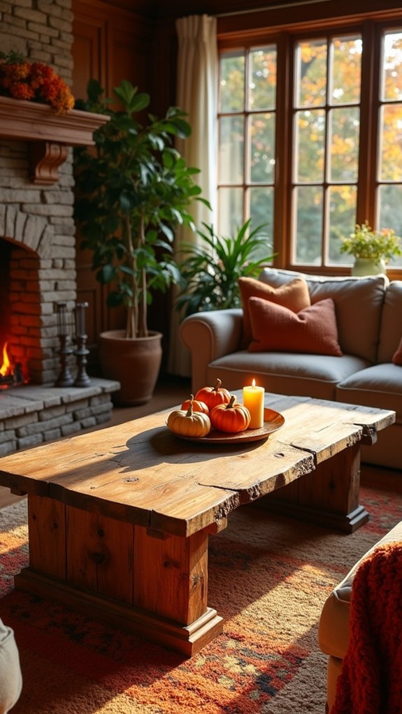 rustic coffee table warmth