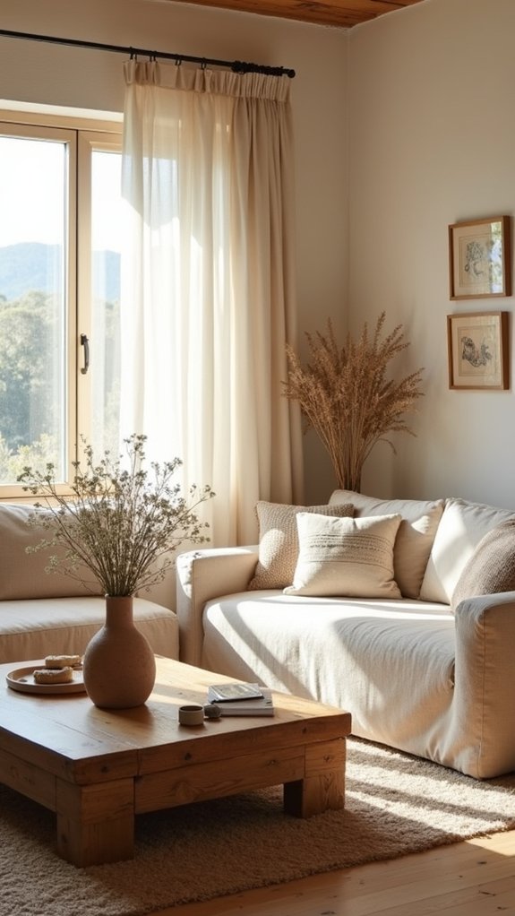 rustic warmth in beige