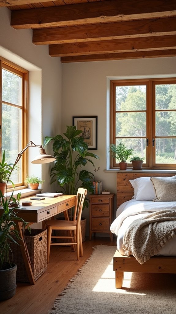 rustic workspace with natural light