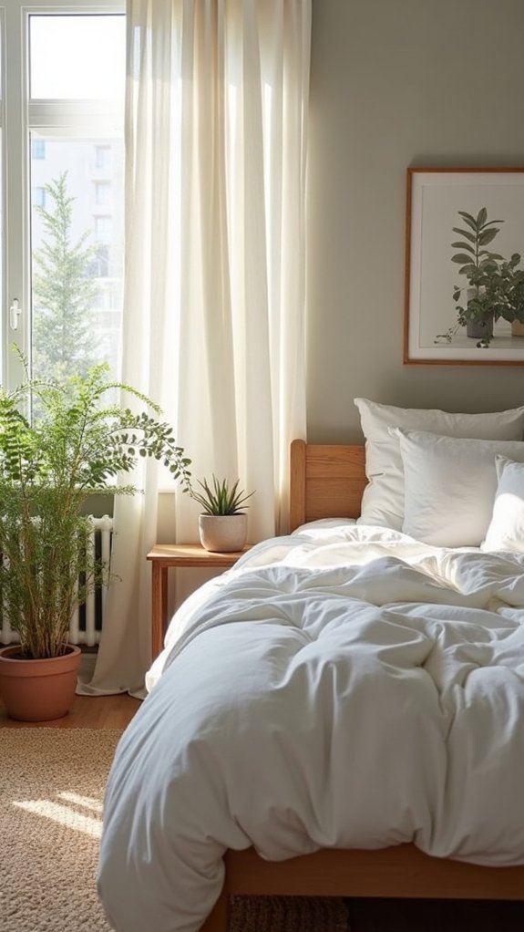 scandinavian serene bedroom retreat