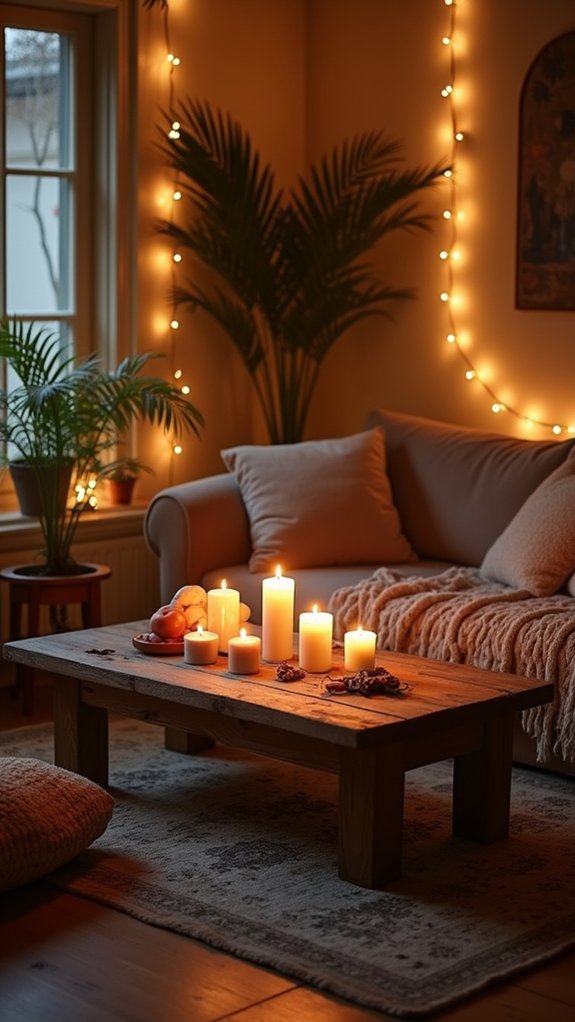 scented candles create ambiance
