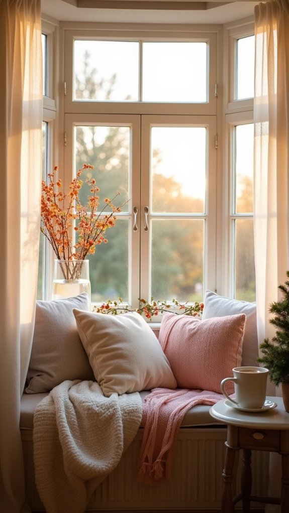 seasonal bay window decor