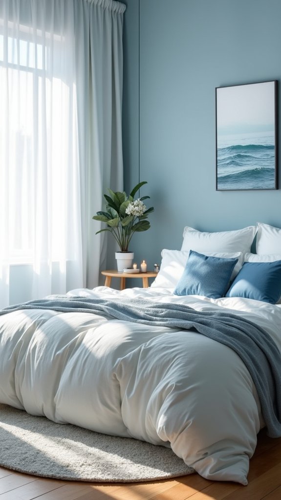serene blue bedroom retreat