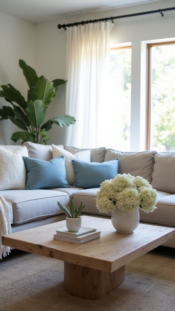 serene calming living room
