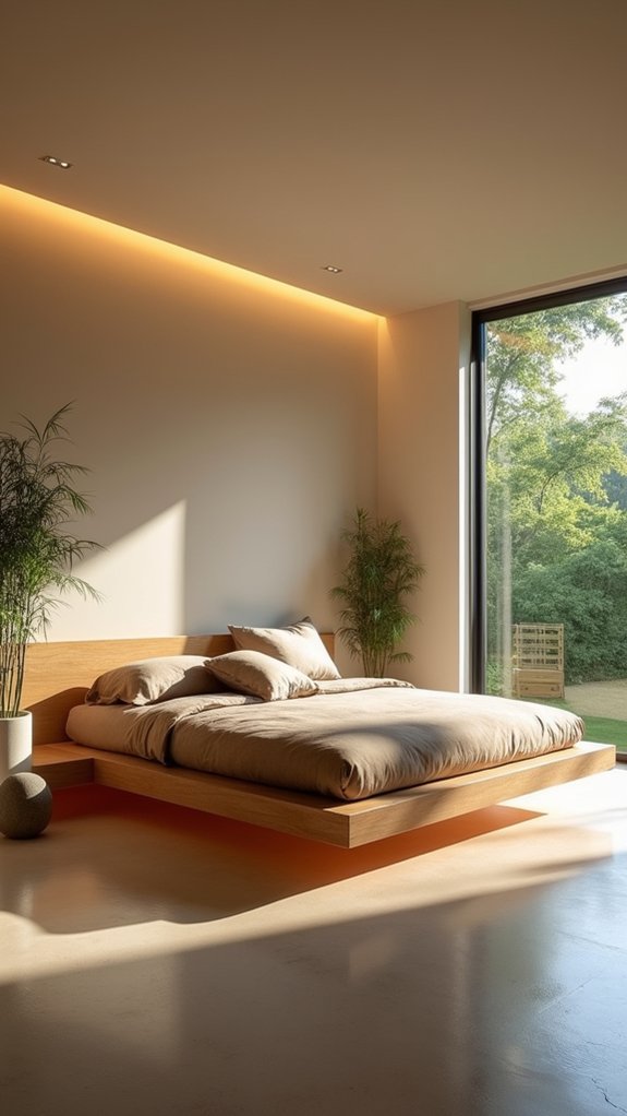 serene floating bed design