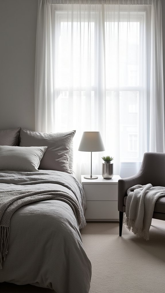 serene grey and white tranquility