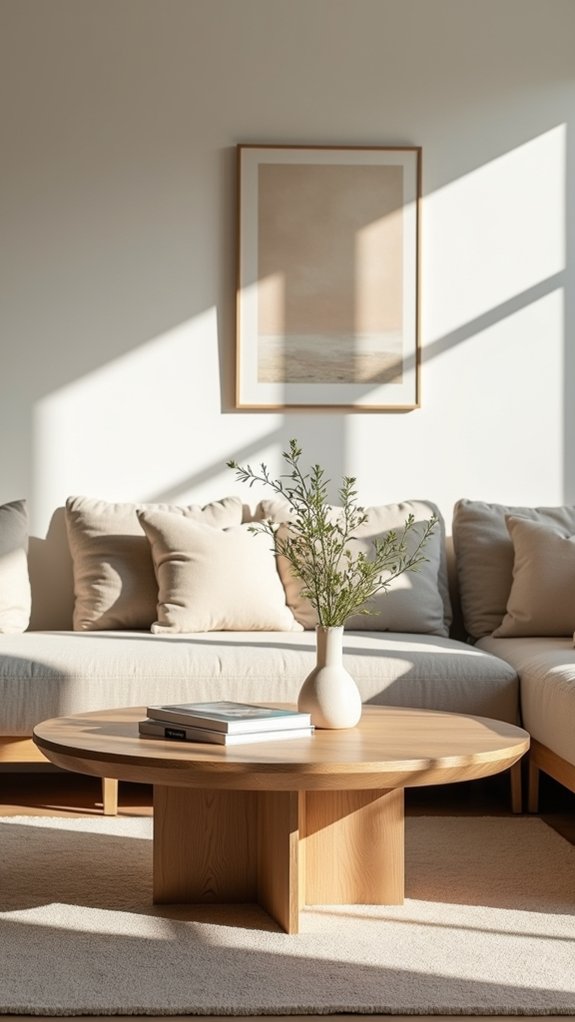 serene minimalist coffee table