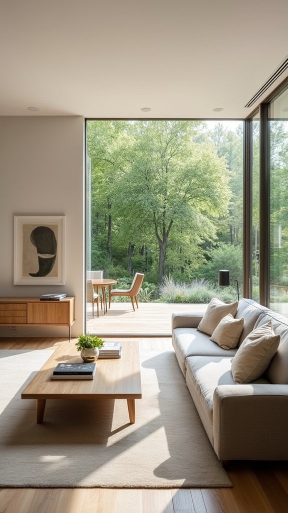 serene minimalist living spaces