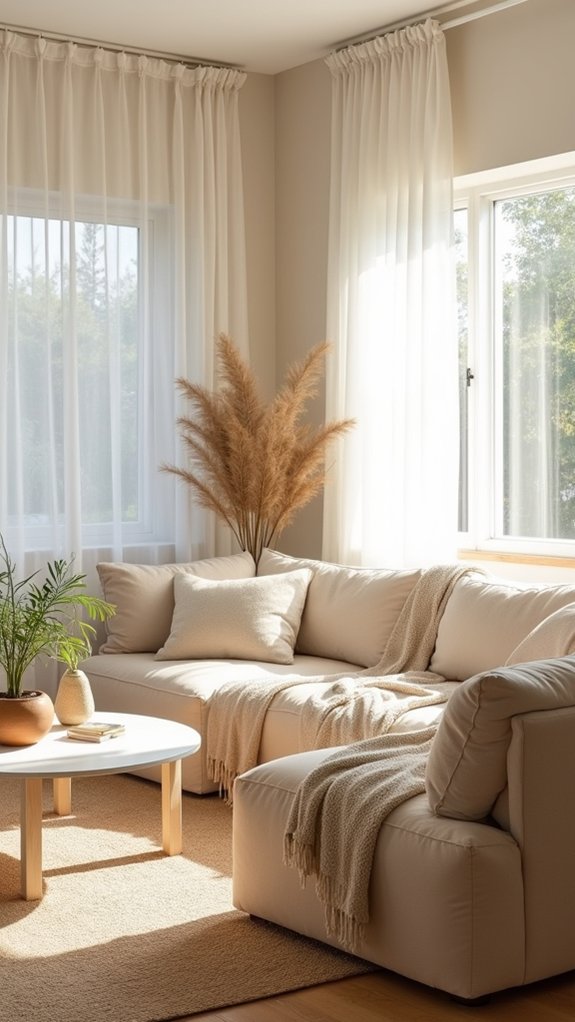 serene monochromatic beige retreat
