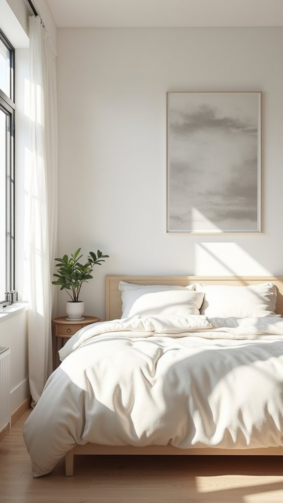 serene monochrome minimalist sanctuary