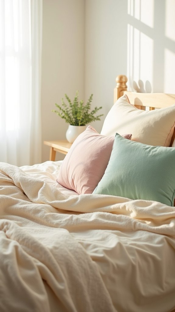 serene pastel bedroom decor